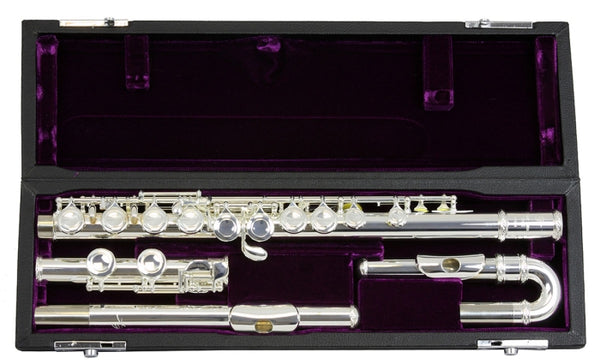 Trevor James 10XE-P Flute Outfit - Curved & Straight Heads. CS 925 Silver Lip Plate and Riser