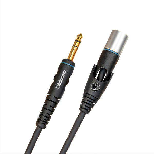 D'Addario Custom Series Microphone Cable, XLR Male to 1/4 Inch, 5 feet