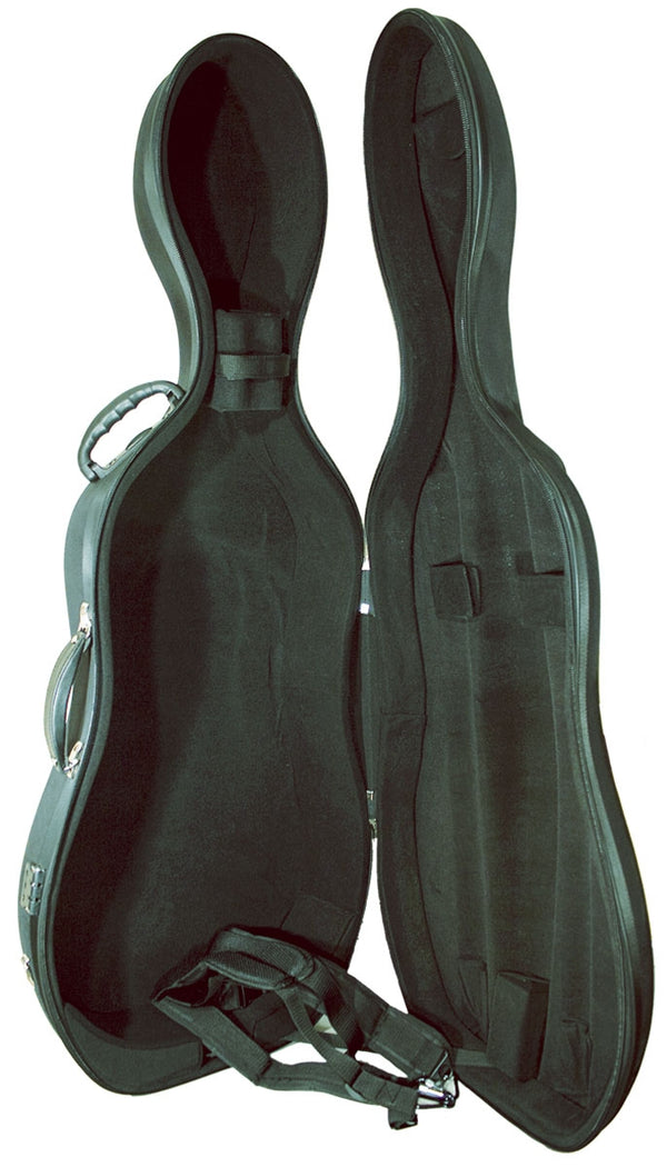 Hidersine Cello Case Black ABS. 4/4 size