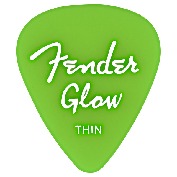 FENDER GLOW PICKS 12 PK. THIN.