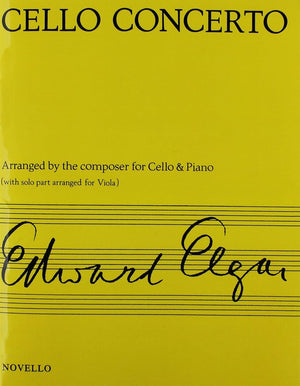 Concerto for Cello Op. 85: Arranged for Viola & Piano cover image