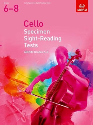 Cello Specimen Sight-Reading Tests, ABRSM Grades 6-8: from 2012 cover image