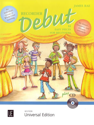 Recorder Debut: Zwölf leichte Stücke für den Anfang im Einzel-, Gruppen- und Klassenunterricht. 1-2 Sopranblockflöten mit CD oder Klavierbegleitung. Ausgabe inkl. Play-Along. cover image