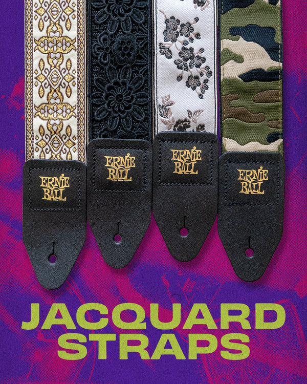 Jacquard Guitar Straps. Range of Colours and Designs available.