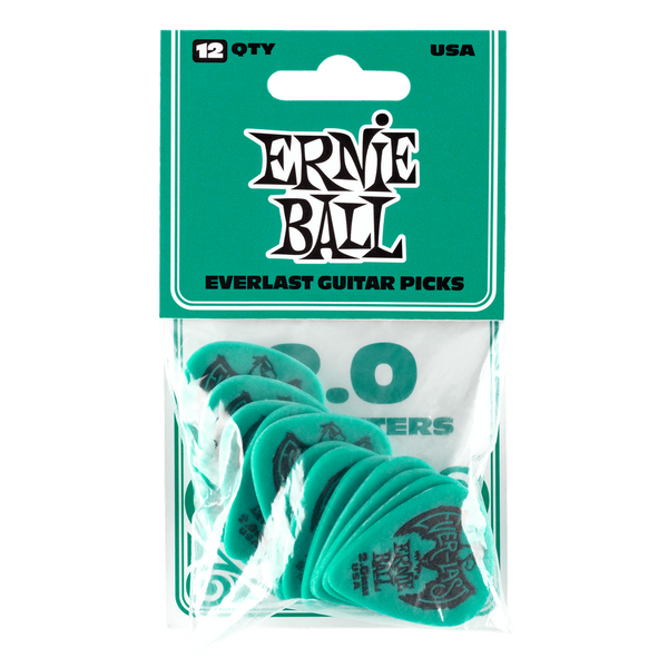 EVERLAST Plectrums. Pack of 12 Picks. 2.0mm