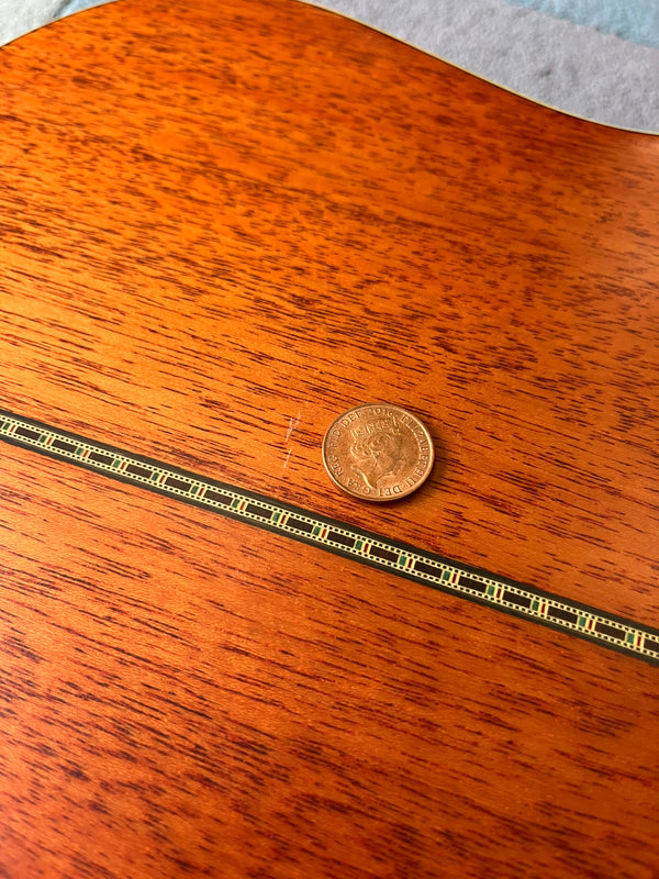 Used Crafter GAE7-N Electro acoustic guitar. Solid Cedar Top.