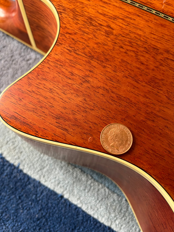 Used Crafter GAE7-N Electro acoustic guitar. Solid Cedar Top.