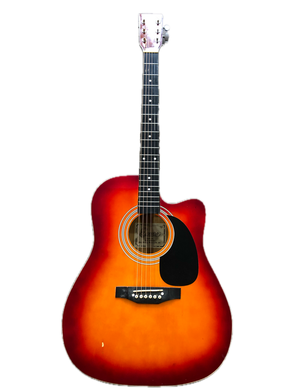 Used Encore ENC165EAR Electro Acoustic guitar. Cherry Sunburst.