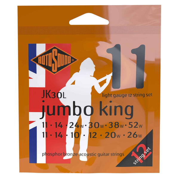 Rotosound Jumbo King 12 String set. JK30L. Light 11-52