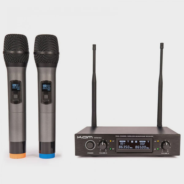 Kam KWM1932 UHF Fixed Twin Channel Professional Wireless Microphone System