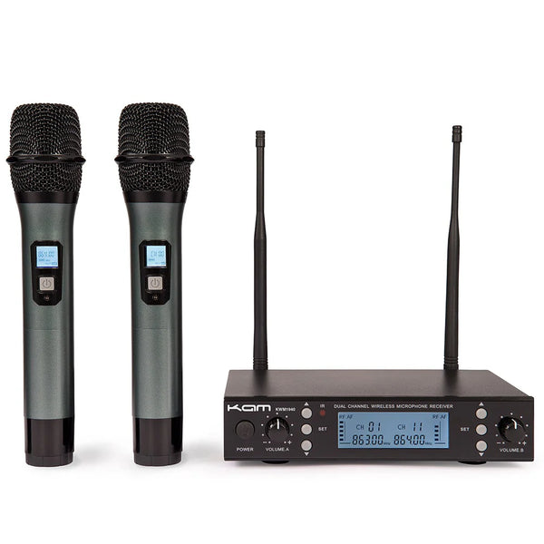 Kam KWM1940 UHF Multi Channel Professional Wireless Microphone System. 2 Mics.