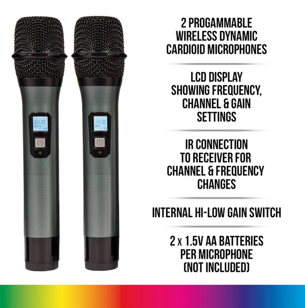 Kam KWM1940 UHF Multi Channel Professional Wireless Microphone System. 2 Mics.
