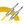DELUXE SERIES 10' STRAIGHT ENDS YELLOW GUITAR CABLE.