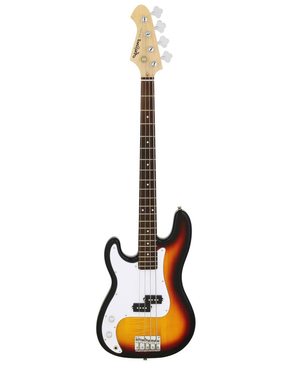 Left Handed P Bass in Gloss Sunburst Finish