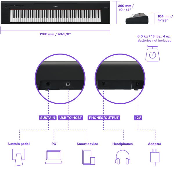 Yamaha NP35 Piaggero Series Keyboard