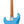 NorthstarStrat style guitar in metallic blue - rear view