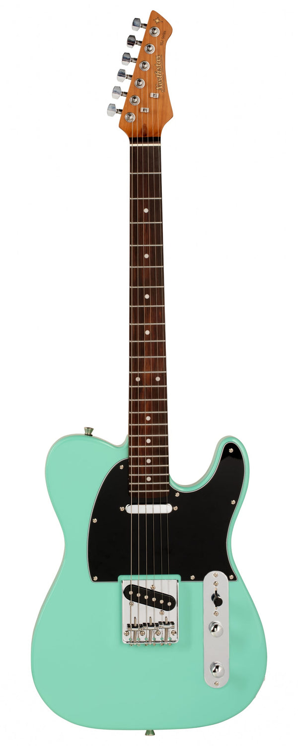 Telecaster style electric guitar suitable for beginners. Sea Foam Green
