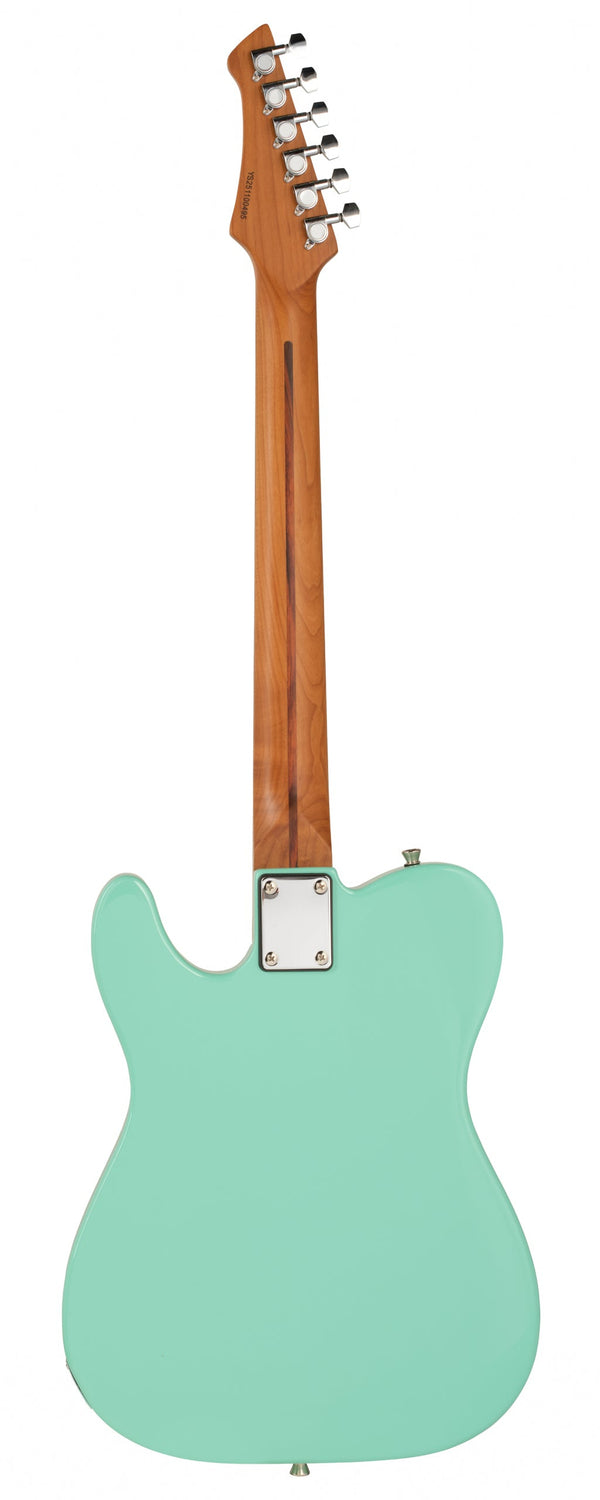 Telecaster style electric guitar suitable for beginners. Sea Foam Green