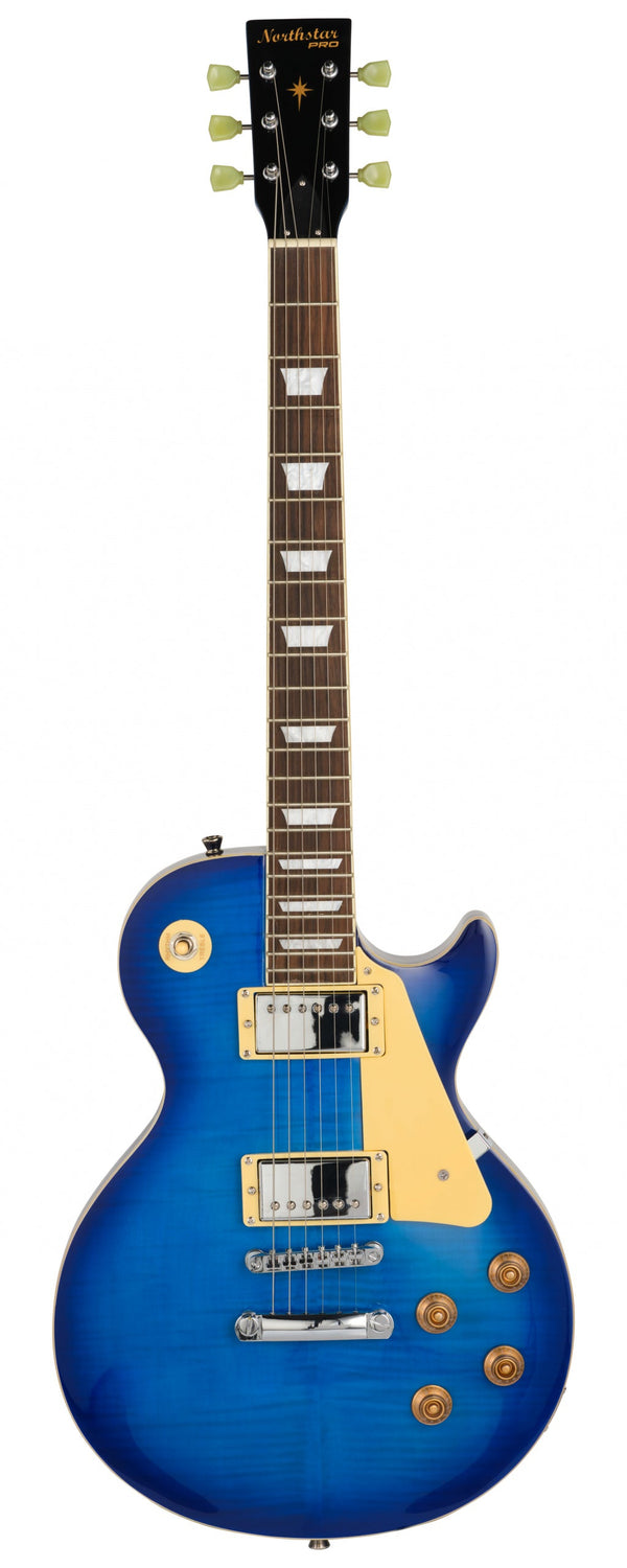 Les Paul Style Full Size Electric Guitar (Translucent Blue Burst Gloss)
