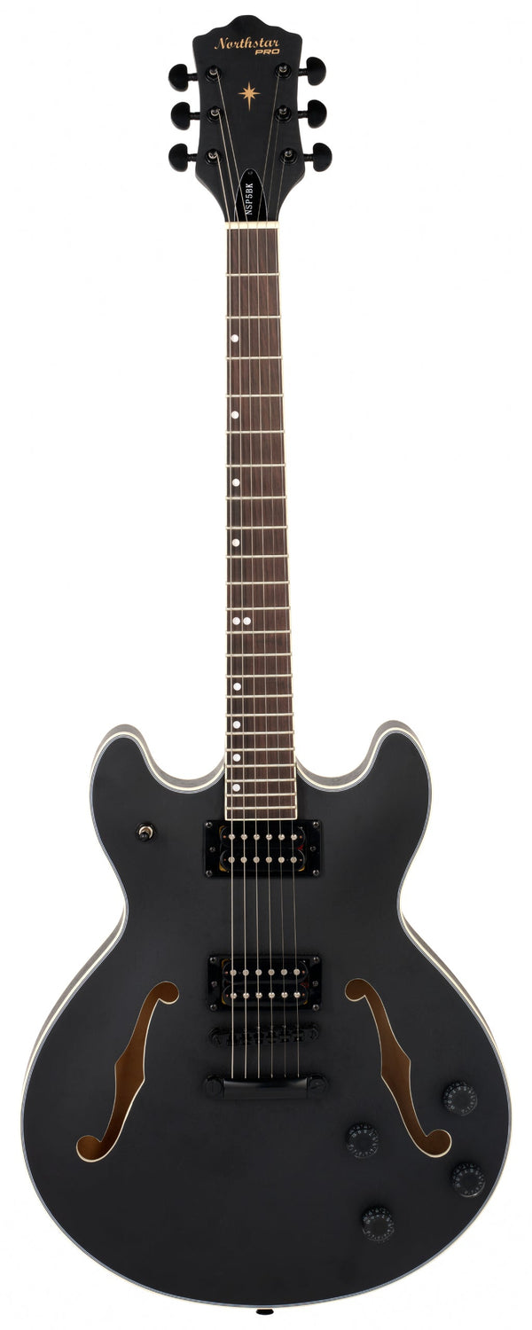 Pro Series Hollow body Electric Guitar in Matt Black