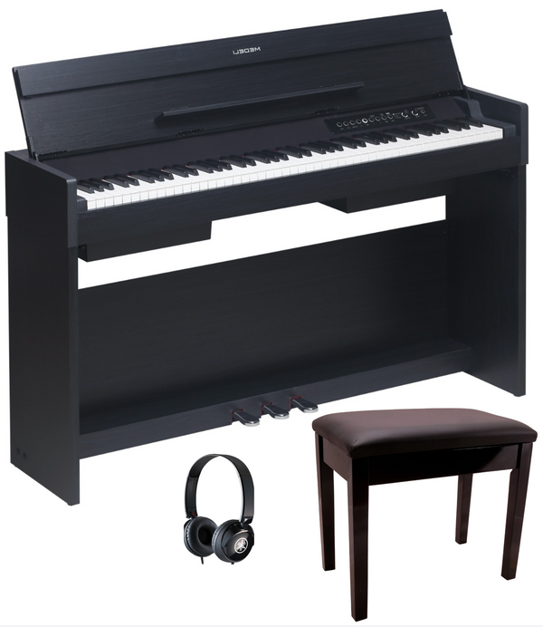 Medeli EDUCATIONAL Series Digital Upright Piano. 88 Key. Black with Package options. Black.