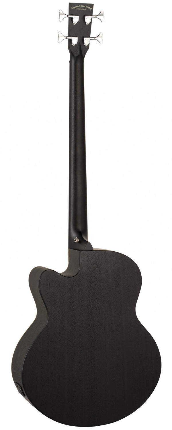 Blackbird Series Electro-Acoustic Bass Guitar. Black.