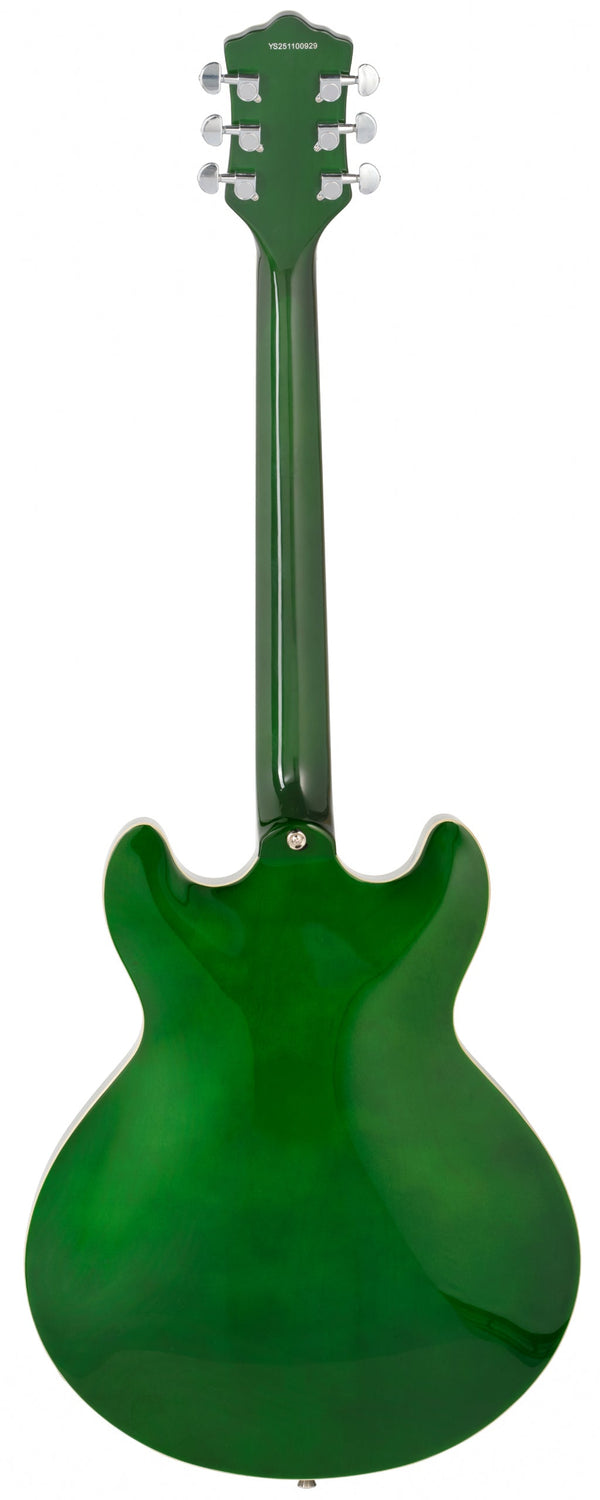 Chicago Hollow body arch top Electric Guitar in Emerald Green Gloss