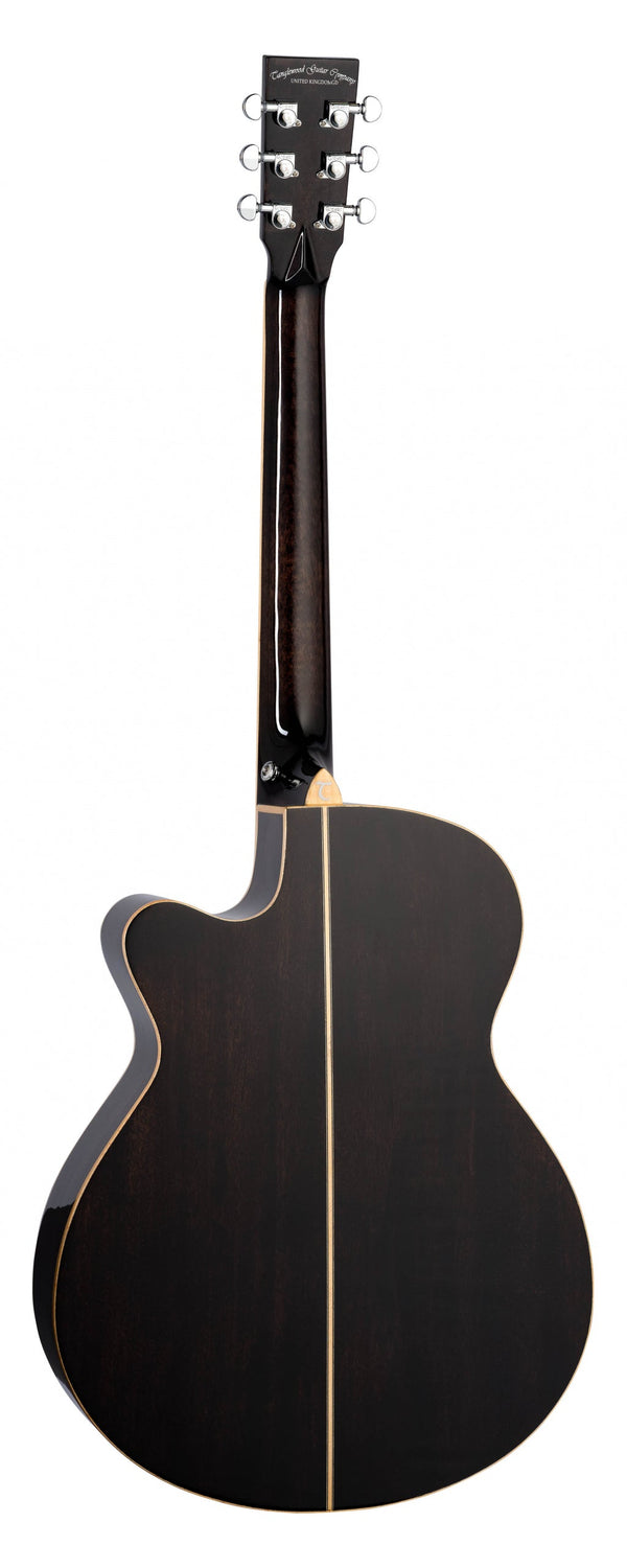 Winterleaf Series Super Folk with cutaway Electro Acoustic guitar. Black Shadow Gloss.