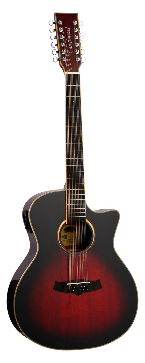 Winterleaf Series 12-string Electro Acoustic Guitar. Autumn Vintage Burst.