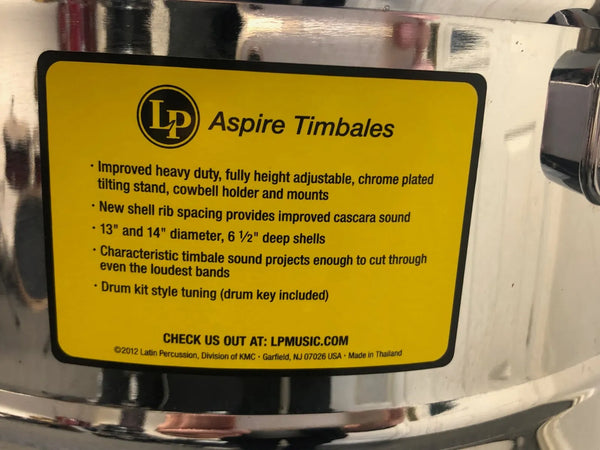 Latin Percussion LP256 Timbales & Heavy duty stand stand with sticks. Used mode