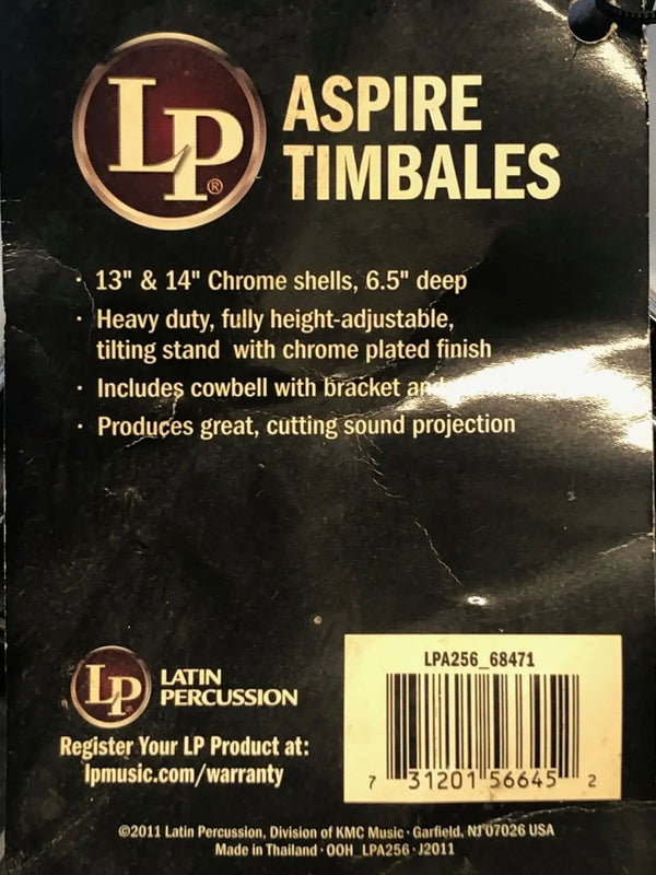 Latin Percussion LP256 Timbales & Heavy duty stand stand with sticks. Used mode