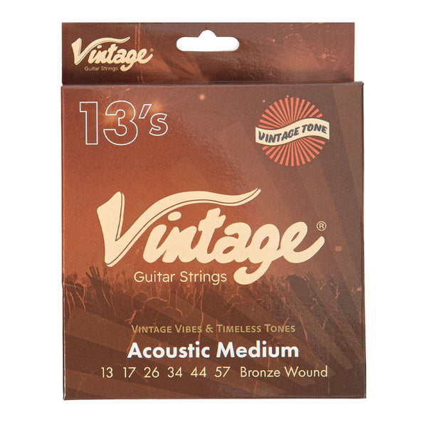 Vintage Acoustic Guitar Strings 13-57 Bronze Wound.