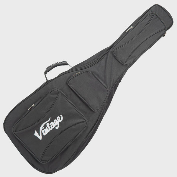 Vintage VDDG2 Deluxe Dreadnought Guitar Bag.  Black