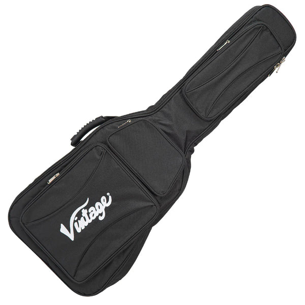 Vintage Deluxe Electric Guitar Gig Bag. Black.