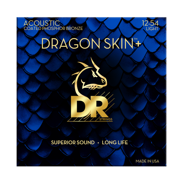 DR Strings Dragon Skin Phosphor Bronze Acoustic Guitar. Light 12-54