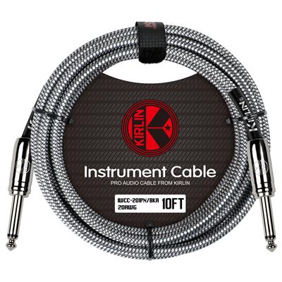 KIRLIN  IWC201PNBK-10FT Foot straight guitar cable. Black.