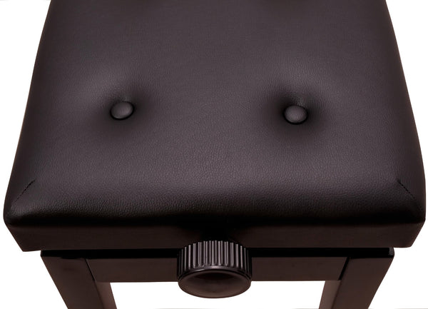 Piano Bench Adjustable Height. Black.