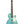 Caddilac Blue Metallic electric guitar with a white pickguard on a white background