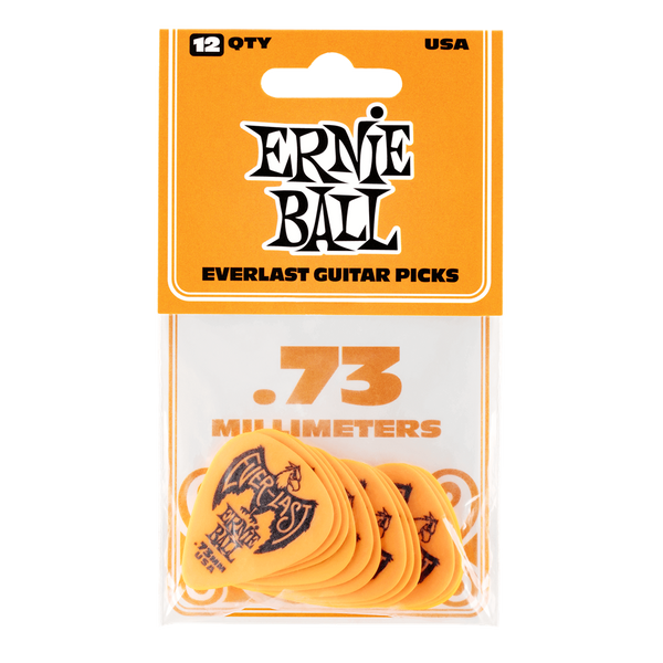 Ernie Ball  EVERLAST Plectrums. Pack of 12 Picks. 0.73mm