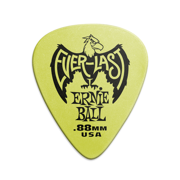 Ernie Ball  EVERLAST Plectrums. Pack of 12 Picks. 0.88mm