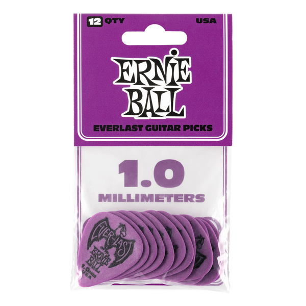 EVERLAST Plectrums. Pack of 12 Picks. 1.0mm