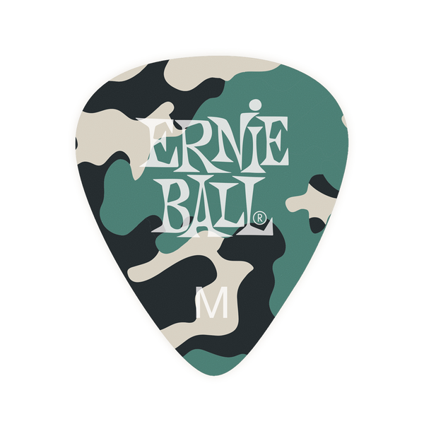 CAMOUFLAGE Plectrums. Pack of 12 picks. Medium
