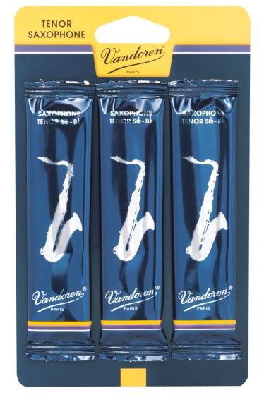 Vandoren Bb Tenor Saxophone Reeds. Card of 3 size 2.