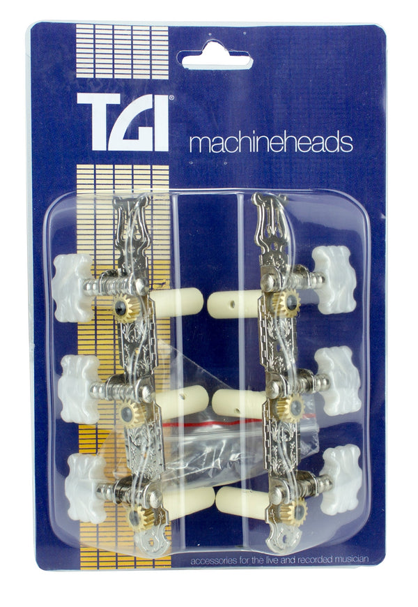 TG443 Classical Machine heads. Nickel Finish