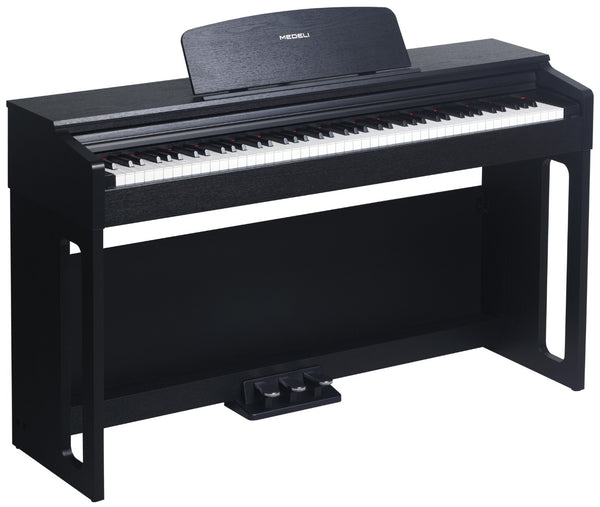 Medeli EDUCATIONAL Series Digital Upright Piano. 88 Key. Black with Package options. Black.