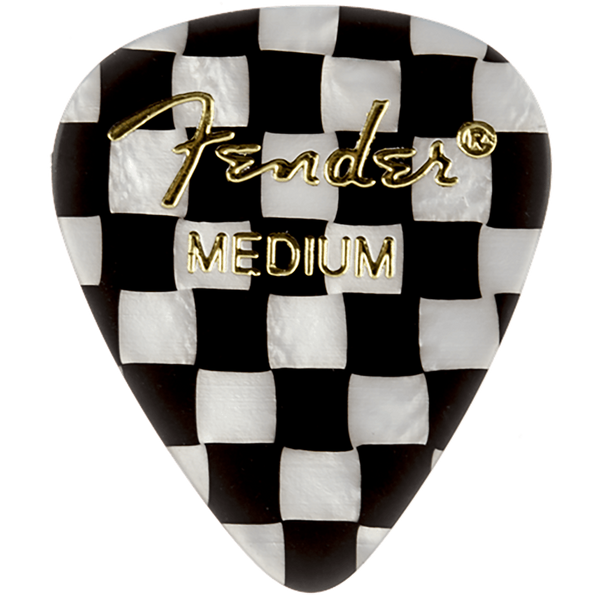 Fender 351 Graphic Medium Checker picks. Pack of 12.