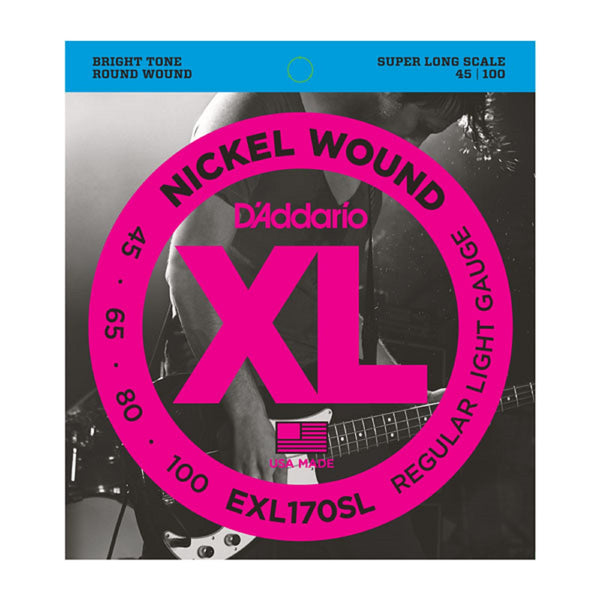 Daddario EXL170 Electric Bass Strings. 45-100