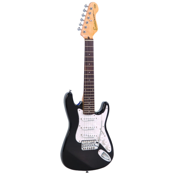 Encore E375BLK 3/4 Size strat style electric guitar