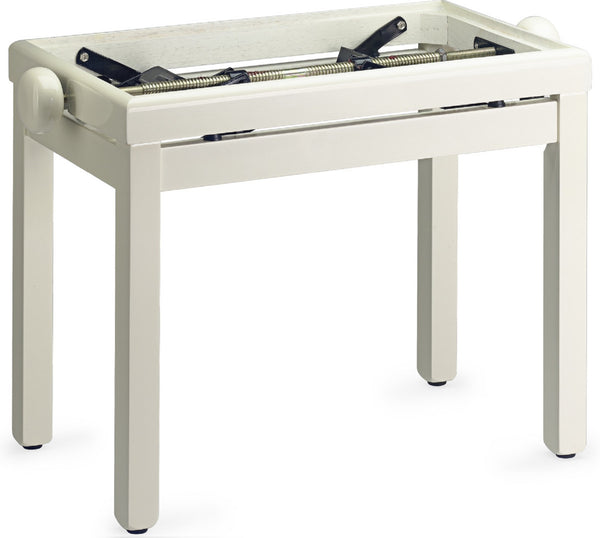 Stagg PB39IVP Piano Bench Polished Ivory White