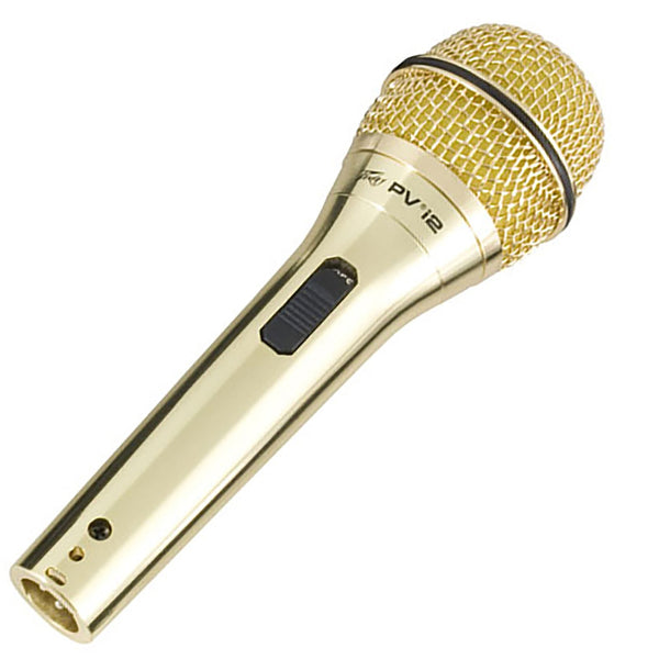 Peavey PVI2 Dynamic Microphone in Gold Finish.